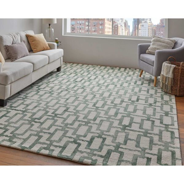 Lorrain Ivory Green Rectangular 3 Ft. 6 In. x 5 Ft. 6 In. Area Rug, image 3