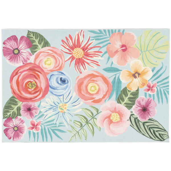 Liora Manne Illusions Multicolor 23 In. x 59 In. Flower Garden Indoor/Outdoor Floor Mat, image 2