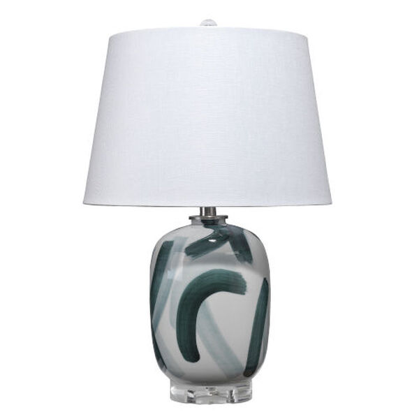 Graphic Teal One-Light Table Lamp, image 1
