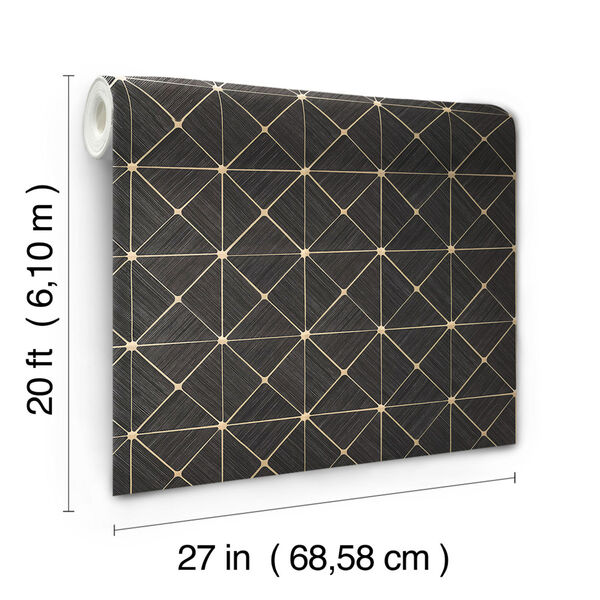 Double Diamond Black Peel and Stick Wallpaper, image 3