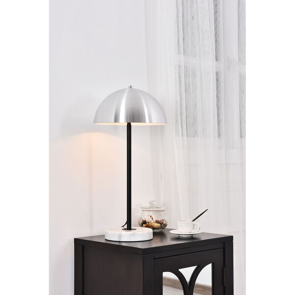 Forte Brushed Nickel Black and White 10-Inch One-Light Table Lamp, image 2