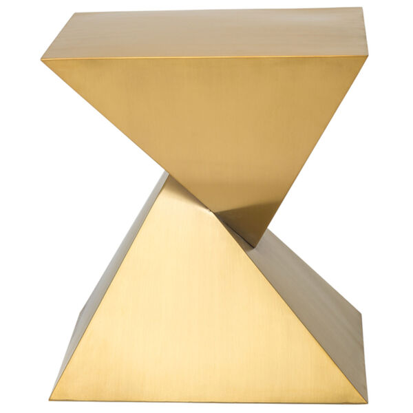 Giza Brushed Gold Side Table, image 3