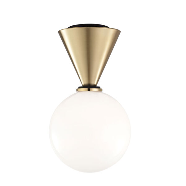 Piper Aged Brass 8-Inch LED Flush Mount, image 1