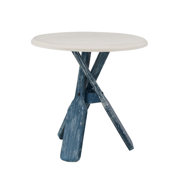 Natalie Cream and Blue Side Table, image 1