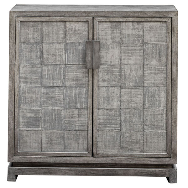 Hamadi Distressed Gray 34-Inch Two Door Cabinet, image 1