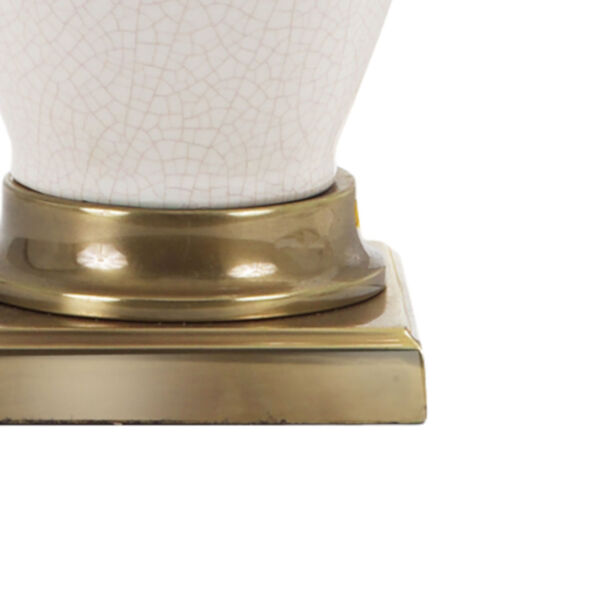 Kyoko White Crackle Glaze Table Lamp, image 2