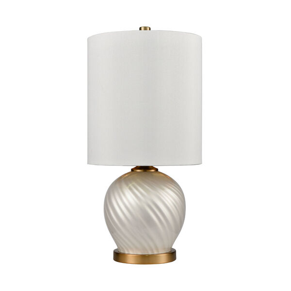Koray Pearl and Aged Brass One-Light Table Lamp, image 2