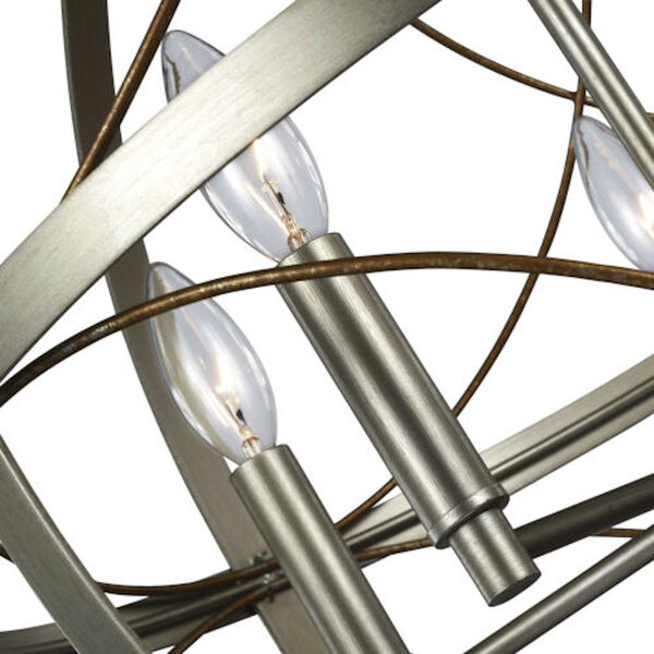 Leighton Silver Five-Light Pendant, image 3
