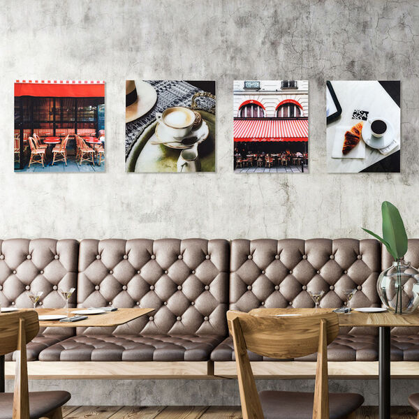 Parisian Bistro Multicolor Photo by Veronica Olson Printed on Tempered Glass, image 6