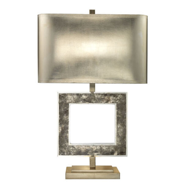 Diana Grey and Champagne Leaf One-Light Table Lamp, image 1