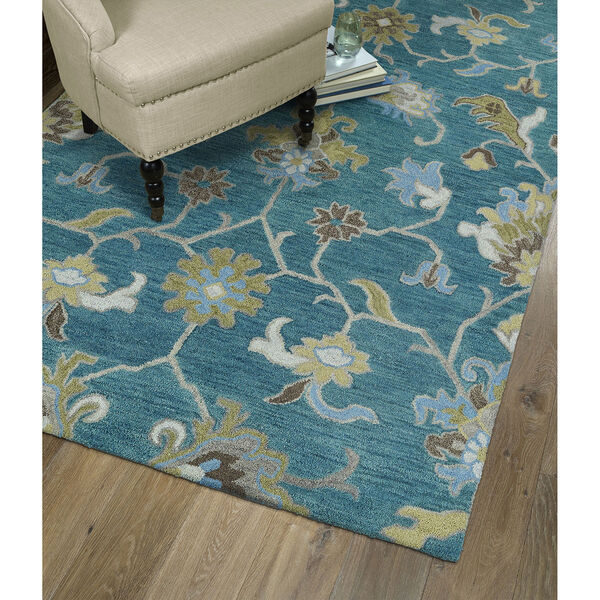 Helena Turquoise Hand-Tufted 12Ft. x 15Ft. Rectangle Rug, image 3