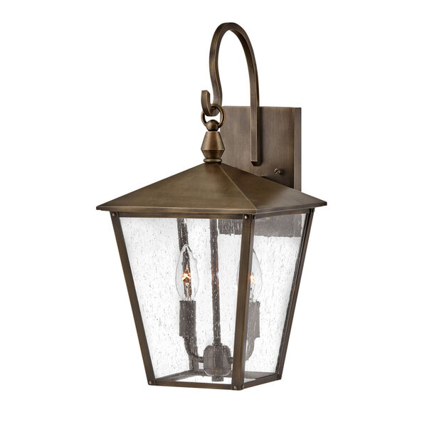Huntersfield Burnished Bronze Two-Light Outdoor Wall Mount With Clear Seedy Glass, image 2