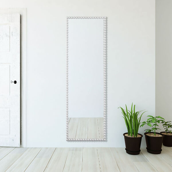 Serna Satin White Tall Wall Mirror, image 1