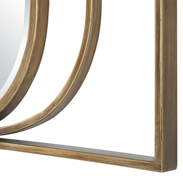 Replicate Antique Gold Contemporary Oval Wall Mirror, image 6