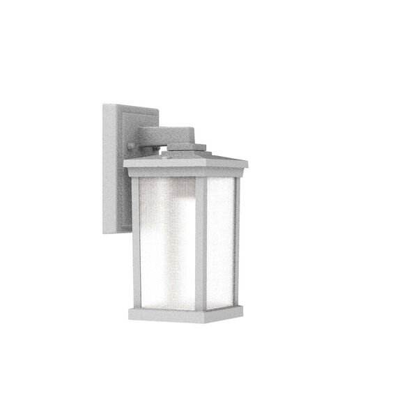 Textured White One-Light Outdoor Wall Sconce, image 1