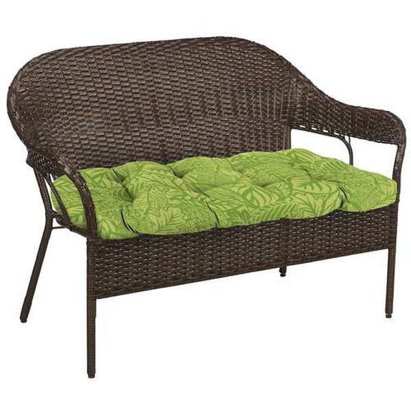 Maven Leaf Green 44 x 18 Inches French Edge Tufted Outdoor Settee Cushion, image 6