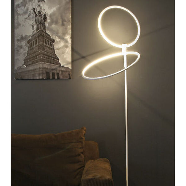 Eclipse Silver Two-Light Integrated LED Floor Lamp, image 3