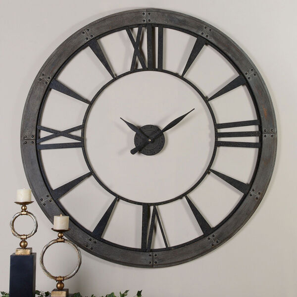 Ronan Rustic Bronze Large Wall Clock, image 2