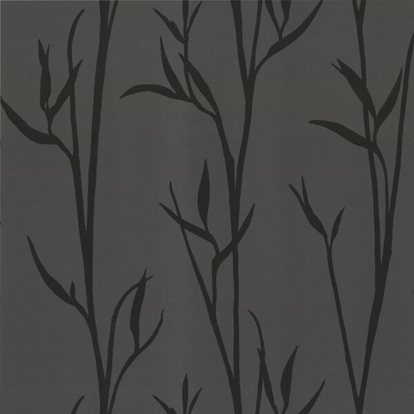 Matcha Black Botanical Non-Pasted Wallpaper, image 2