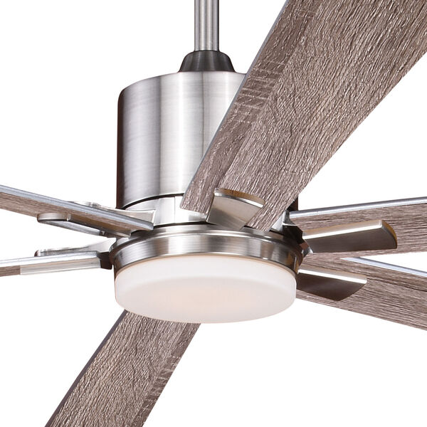 Wheelock Satin Nickel 72-Inch Ceiling Fan with LED Light Kit, image 5
