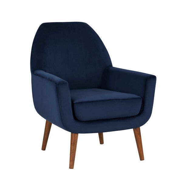 Accera Navy Blue Velvet Arm Chair, image 4