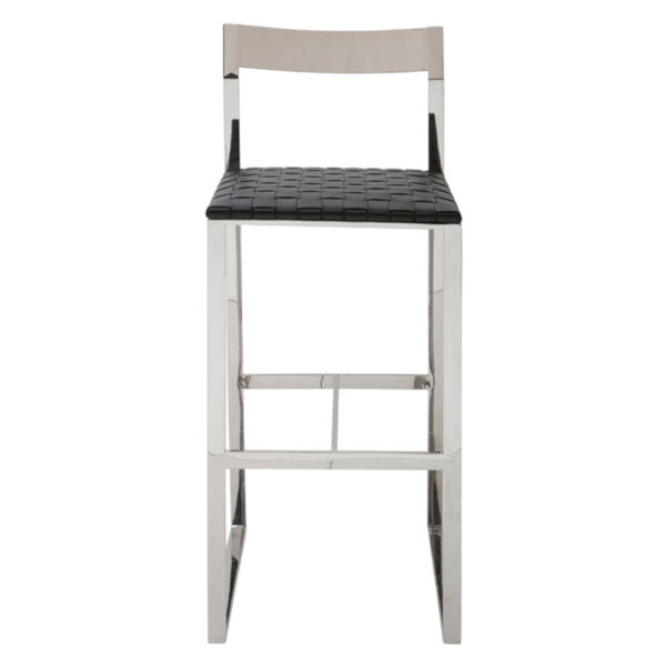 Camille Black and Silver Counter Stool, image 2