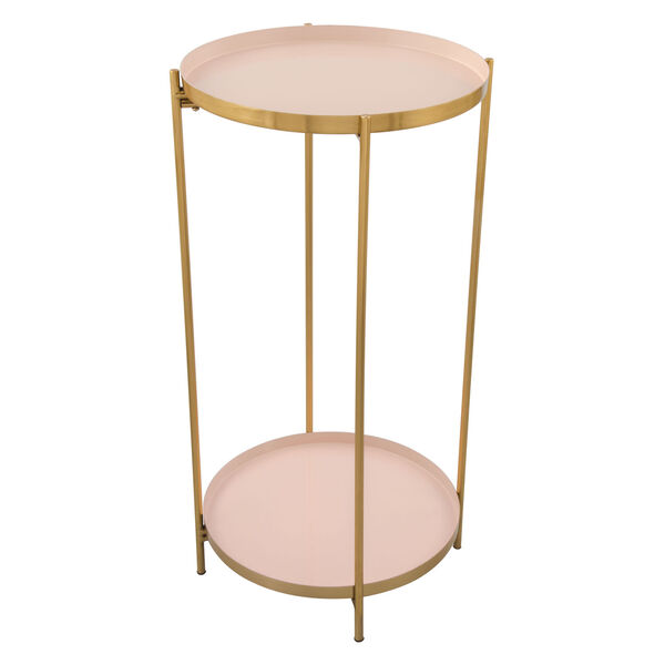 Jenna Pink and Gold Side Table, image 4