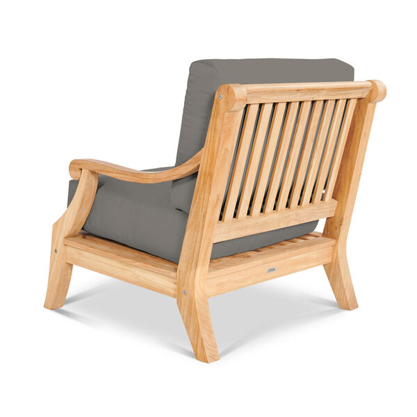 Sonoma Natural Teak Deep Seating Outdoor Club Chair with Sunbrella Cushion, image 2