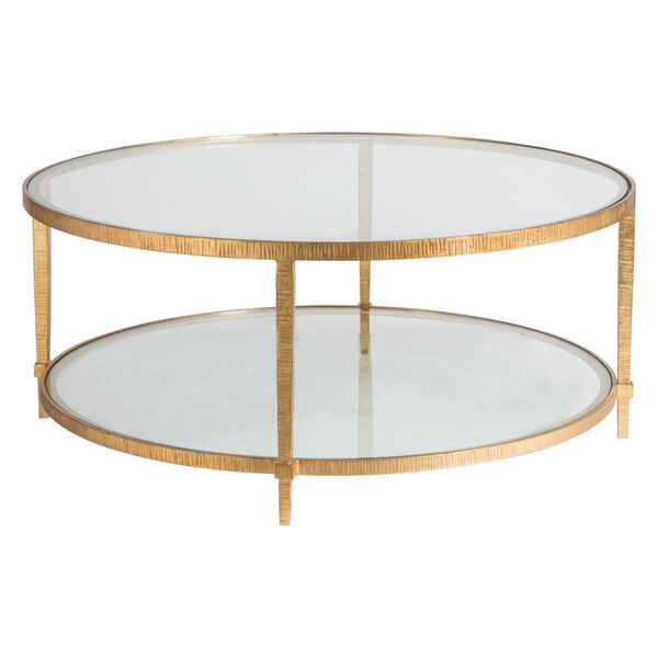 Metal Designs Gold Claret Round Cocktail Table, image 1