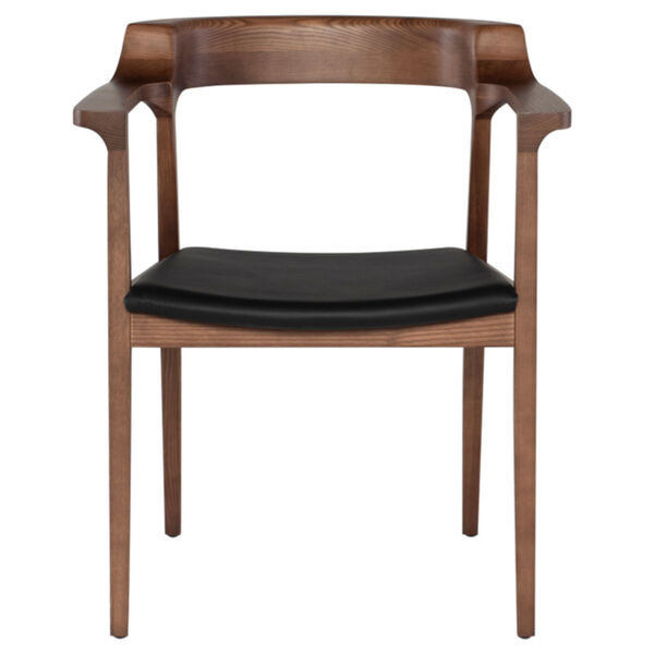 Caitlan Walnut and Black Dining Chair, image 2