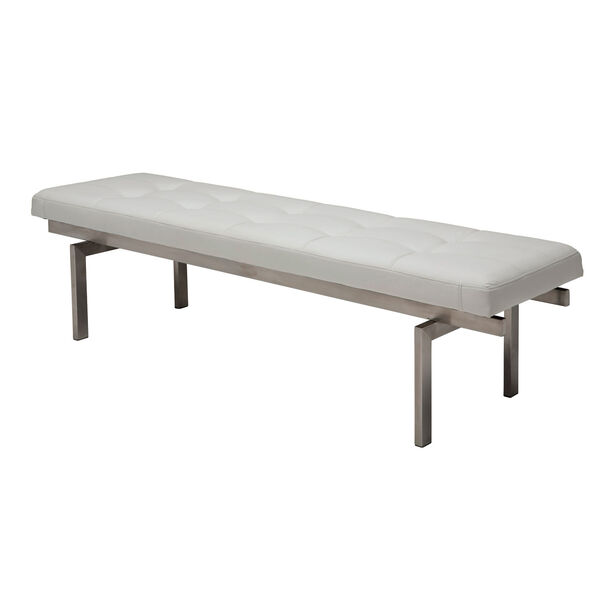 Louve White Occasional Bench, image 1