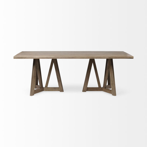 Legolas II Brown Rectangular Solid Wood Dining Table, image 2