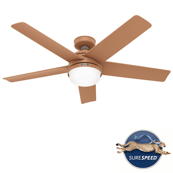 Yuma Terracotta 52-Inch Ceiling Fan with LED Light Kit and Handheld Remote, image 3