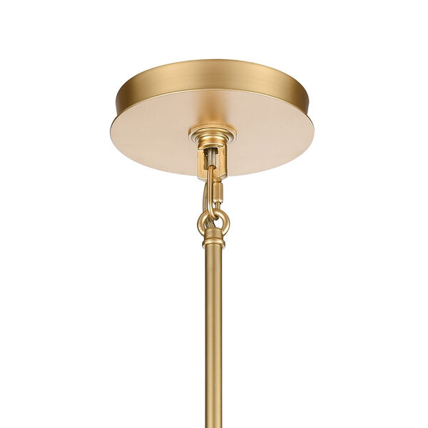 Open Louvers Champagne Gold One-Light Pendant, image 5