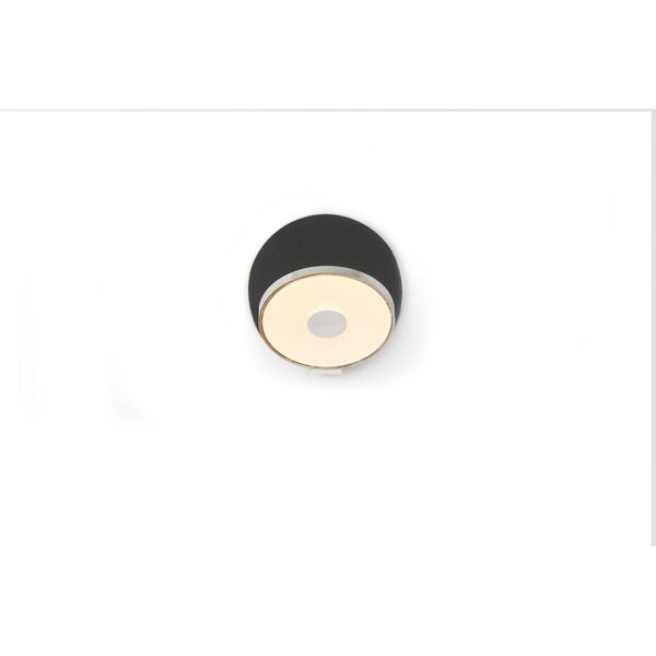 Gravy Chrome Metallic Black LED Plug-In Wall Sconce, image 2