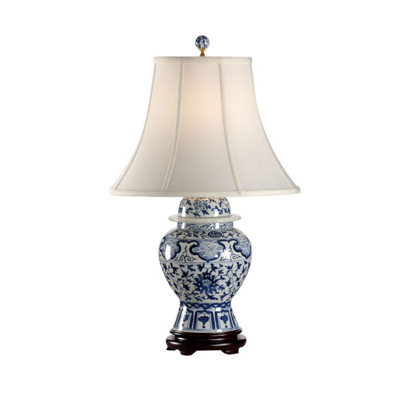 Indigo Blue and White Table Lamp, image 1