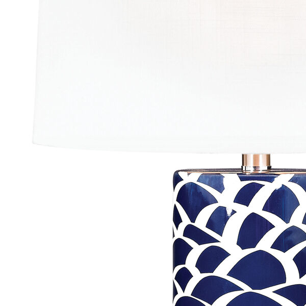 Scales Navy Blue and White One-Light Table Lamp, image 3