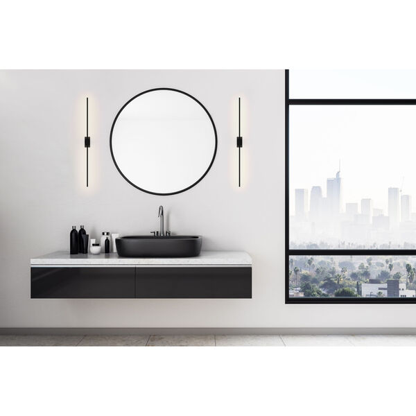 Z-Bar Matte White 60-Inch Soft Warm LED Center Mount Wall Sconce, image 2