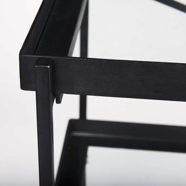 Trey Black Metal with Glass Console Table, image 6