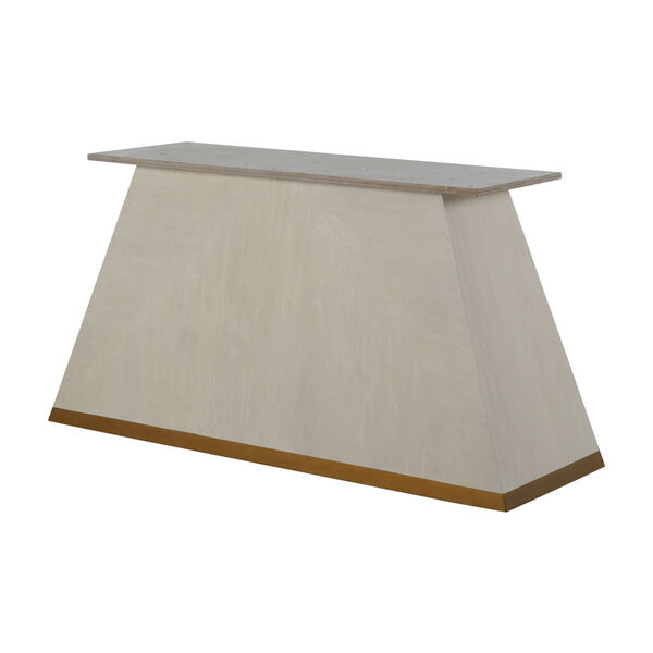 Ferris Cerused White and Gold Dining Table, image 6
