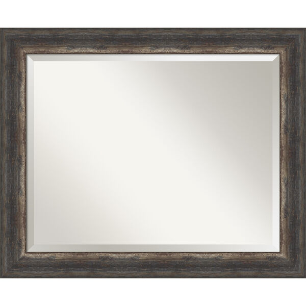 Bark Brown Frame Bathroom Vanity Wall Mirror, image 1