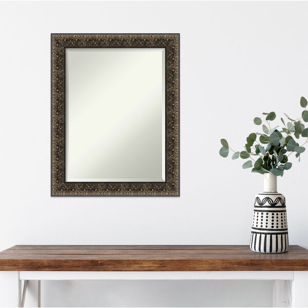 Intaglio Black 23W X 29H-Inch Decorative Wall Mirror, image 3