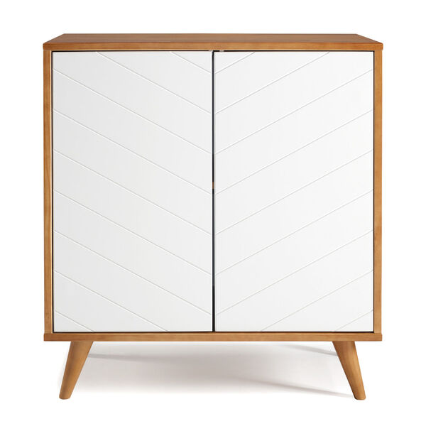 Kenswick White and Caramel Two Door Cabinet, image 5