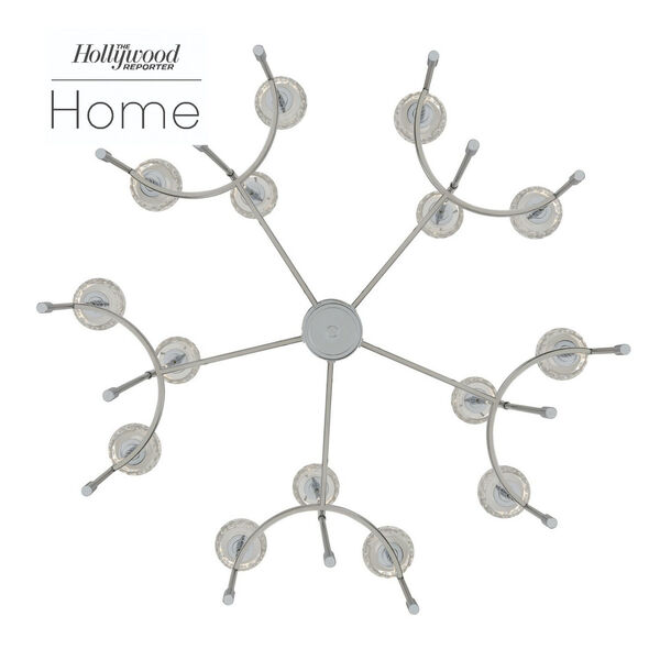 The Hollywood Reporter Mae Chrome 15-Light LED Chandelier, image 2