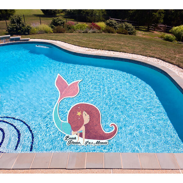 Pink and Blue Beach Please Im A Mermaid Underwater Pool Tattoo, image 2