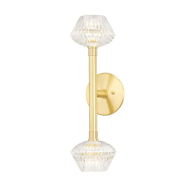 Barclay Aged Brass Two-Light Wall Sconce, image 1