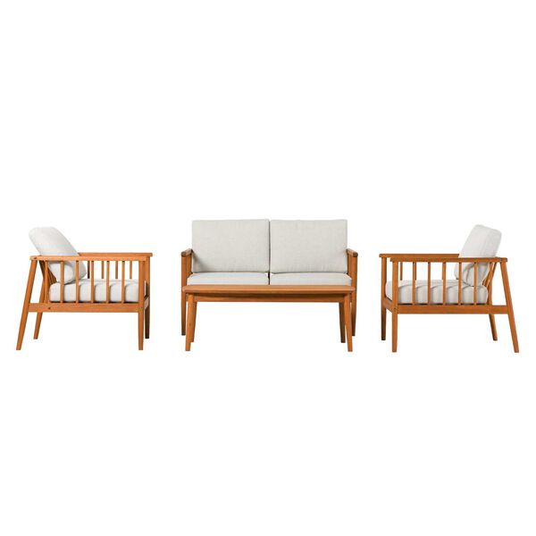 Circa Brown Four-Piece Outdoor Spindle Chat Set, image 3