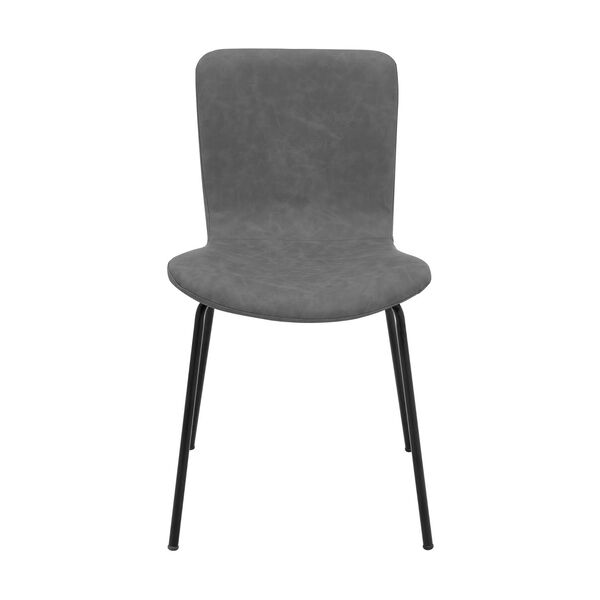 Gillian Modern Light Grey Fabric and Metal Dining Room Chairs, Set of Two, image 3