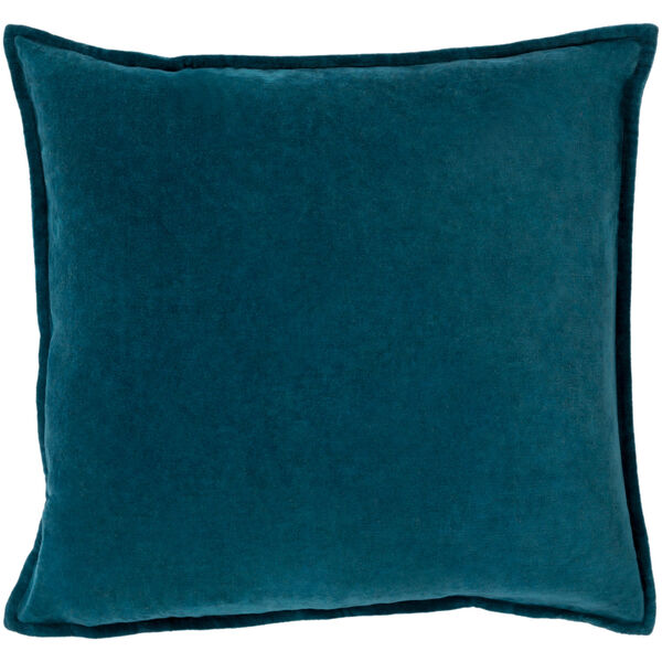 Cotton Velvet Blue 18-Inch Pillow Cover, image 1