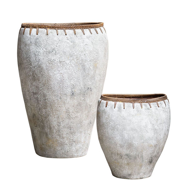 Dua Natural Stone Vase, Set of 2, image 1